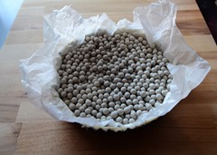 Tin ready for blind baking Tin ready for blind baking