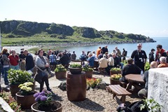 Enjoying the whisky and music