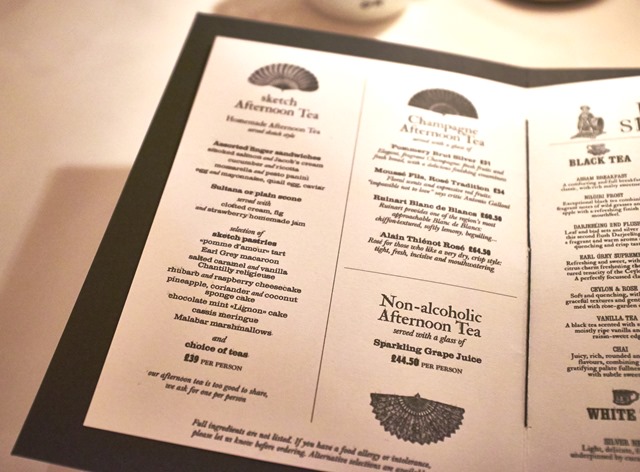 Afternoon Tea Menu